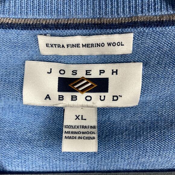 Joseph Abboud Blue Men's 100% Fine Merino Wool Sweater Size XL - Picture 3 of 6